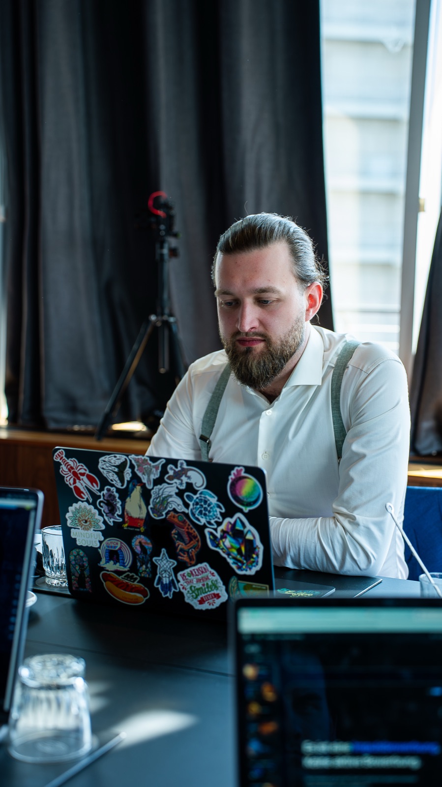 Lennert Bewernick bei der Arbeit
